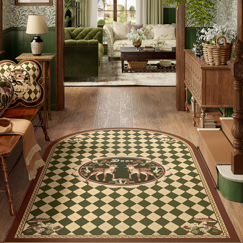 范居态度伊尼兔皮革美式入户地垫