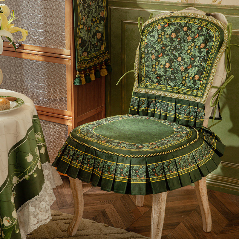 【国补再减15%】绿芜美式椅垫餐椅套罩家用椅背垫氛围感轻奢坐垫
