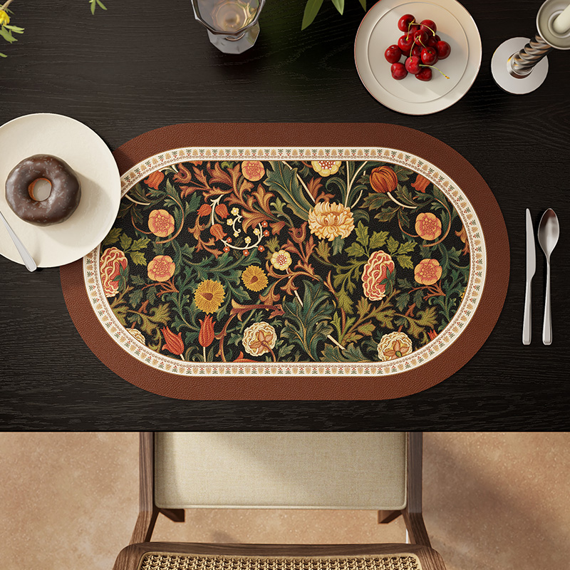 范居态度凯茜皮革餐垫防水防污