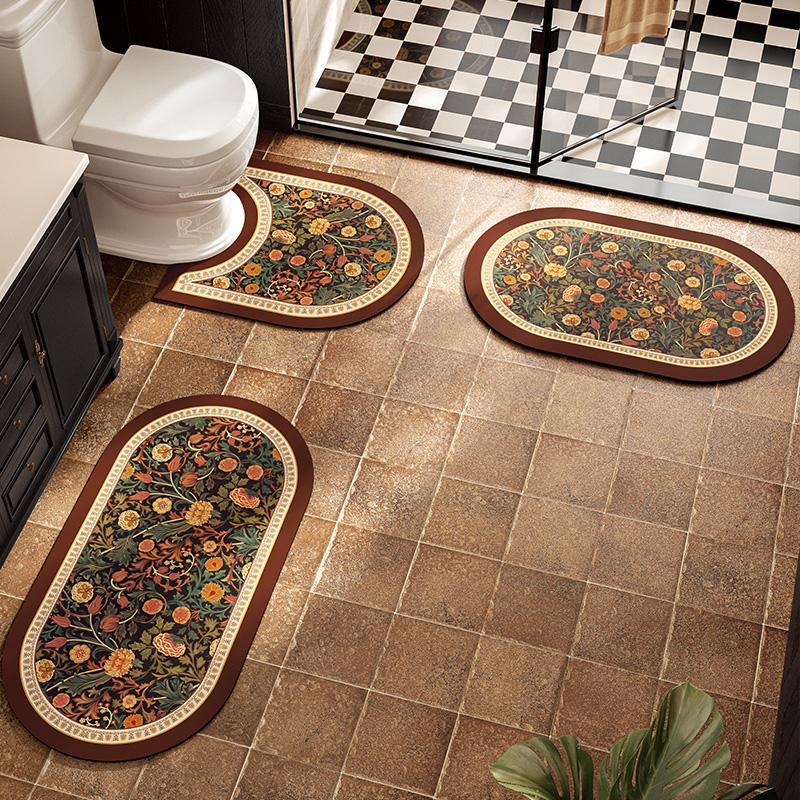 范居态度凯茜浴室皮革吸水地垫