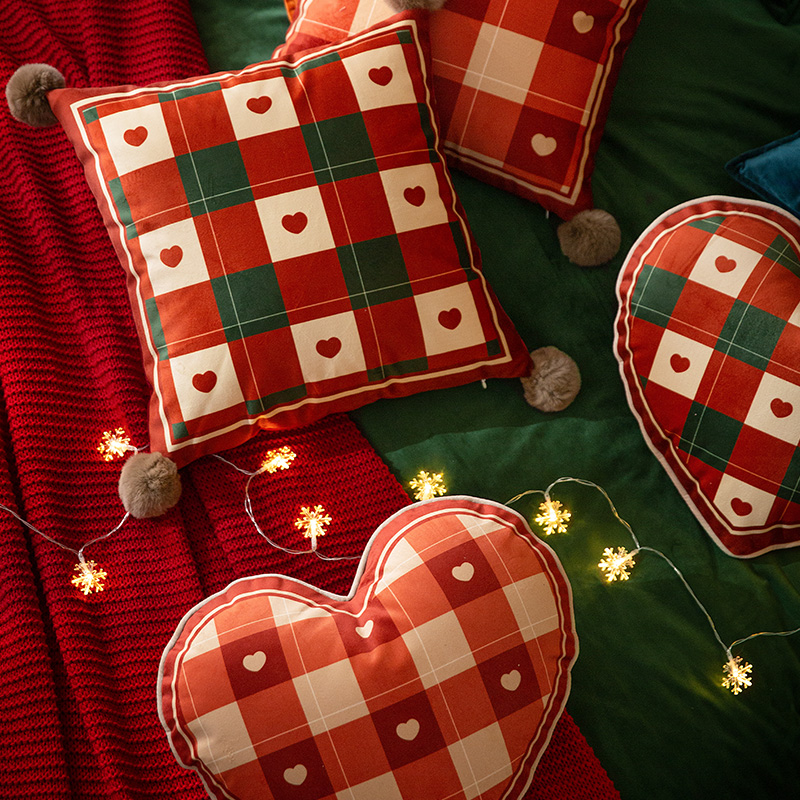 范居态度喜庆派对抱枕氛围感红色抱枕套沙发靠垫卧室异形靠枕套