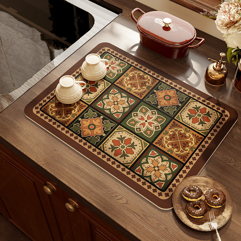 范居态度美拉德复古轻奢厨房台面沥水垫硅藻泥速干吸水洗手吧台垫,居家布艺,餐垫,淘宝优惠券,粉丝福利购,淘宝优惠卷