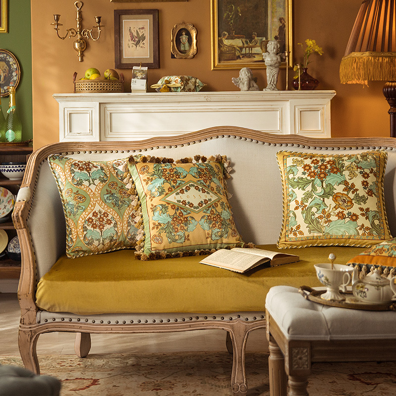范居态度篱笆菀法式美式欧式抱枕田园轻奢客厅沙发床头靠枕套腰枕