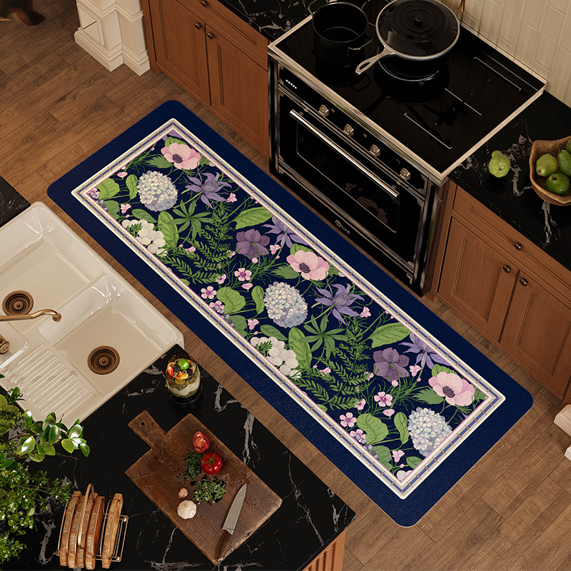 范居态度夏夜美式厨房地垫可裁剪可擦脚垫防水防滑防油免清洗地毯