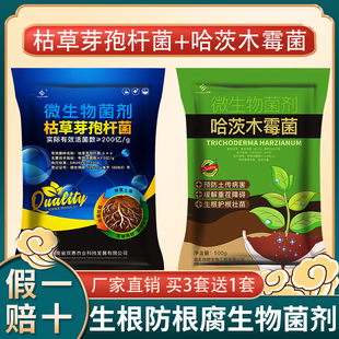 枯草芽孢菌杆菌哈茨木霉微生物菌剂农用哈茨木毒菌霉菌生根水溶肥