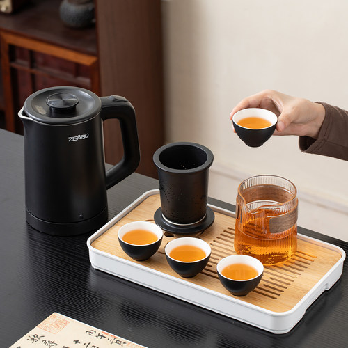 便携式mini带烧水壶旅行茶具套装车载户外高档出差酒店泡茶壶茶杯