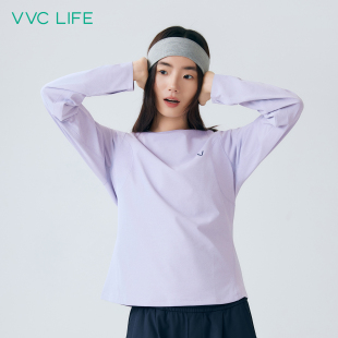 VVC LIFE长袖纯色T恤女士冬季打底衫速干吸湿男款防晒内搭上衣