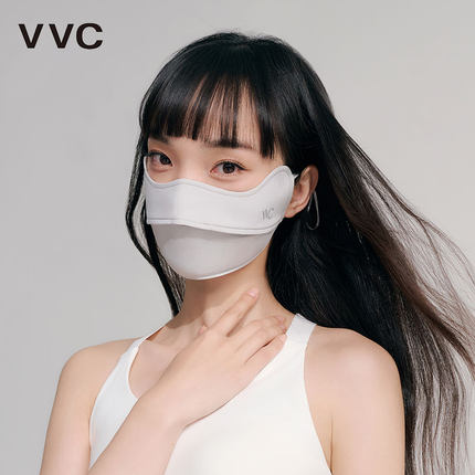 VVC护眼角防晒口罩女防紫外线冰丝透气全脸夏季薄款面罩男3D立体