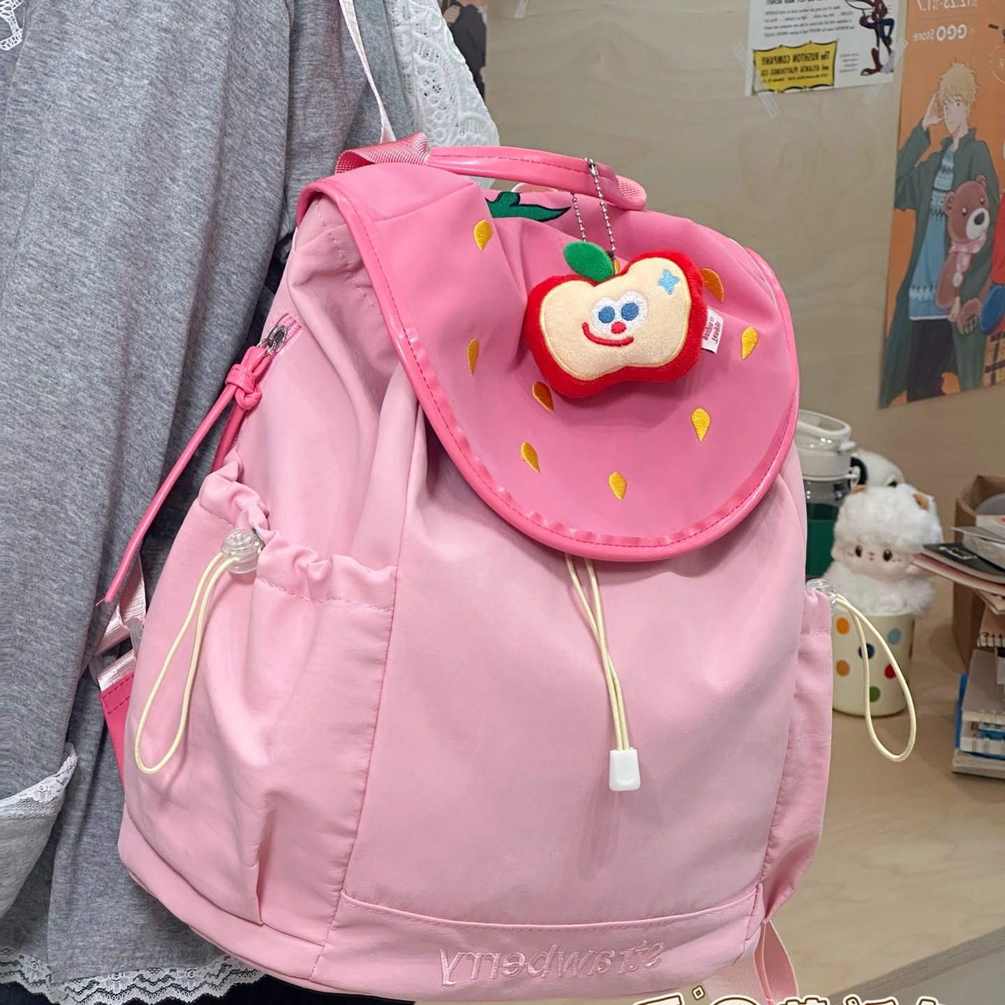 多巴胺ins风可爱少女心双肩背包