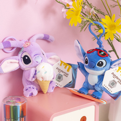 迪士尼史迪仔安琪雪糕毛绒挂件