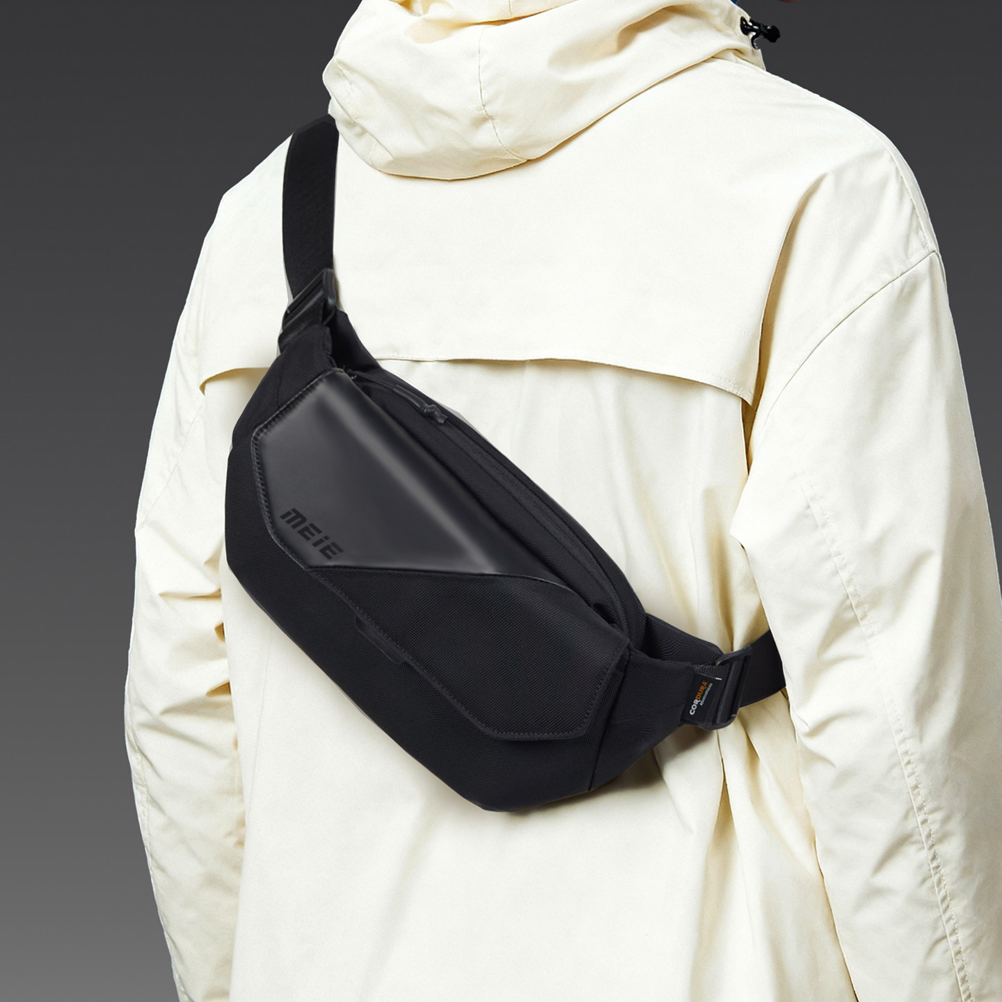MEIE机能斜挎包男士休闲通勤单肩背包精致便携胸包骑行小挎包M12,箱包皮具/热销女包/男包,男士包袋,淘宝优惠券,粉丝福利购,淘宝优惠卷
