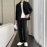 轻熟风抖音直播秋季西服套装宽松免烫西装男TZ9901-P175控299，男装T恤，星座308B（原103C）