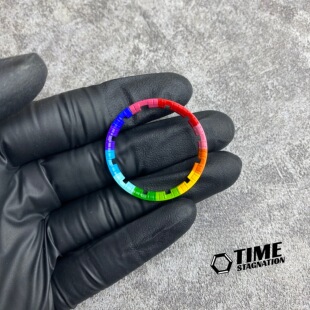 适用于卡西欧GA2100改装农家橡树刻度圈内圈彩色紫色替换字面内影