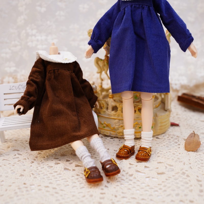 blythe小布娃衣灯芯绒连衣裙1/6分娃娃衣服ob22 ob24 ob26娃衣服