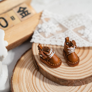 ob11娃鞋 1/12分牛皮鞋 靴子 手工牛皮鞋 GSG body9 YMY手勾娃娃