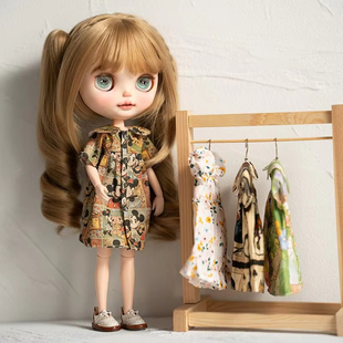blythe小布娃娃连衣裙大头点点小6 ob22 ob27 ob24 azone 19关节