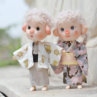 ob11娃衣和服浴衣套装GSC粘土 MOLLY/BJD YMY素体可穿12分P9和风