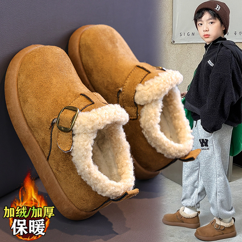 官网C&K男童棉鞋2026冬季新款儿童勃肯冬鞋加绒保暖一脚蹬雪地靴