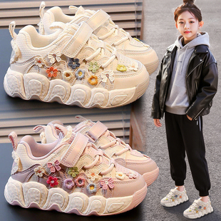 官网C&K女童鞋子2026新款春季儿童运动鞋女孩轻便公主老爹鞋跑步