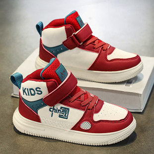 官网C&K本命年男童鞋2026新款春季儿童高帮板鞋红色过年运动鞋子