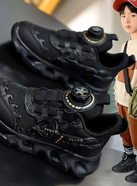 官网C&K男童鞋子老爹鞋2026新款春季软底跑步黑色儿童运动鞋男孩