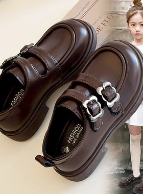 官网C&K女童小皮鞋2026新款春季儿童乐福鞋女孩软底黑色公主单鞋