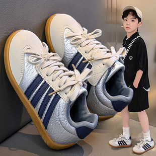 官网C&K男童鞋子春季新款儿童软底运动板鞋男孩德训鞋学生痞帅潮