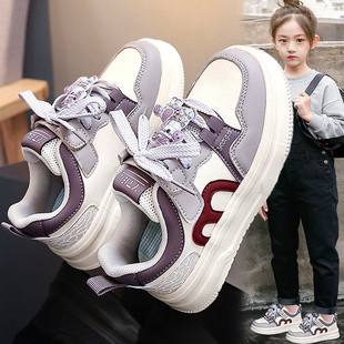官网C&K女童鞋2026新款春季儿童软底公主运动鞋好看轻便皮面板鞋