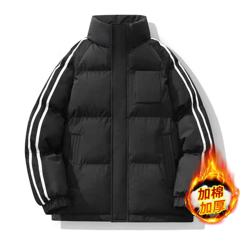 棉袄男款加厚青少年学生立领