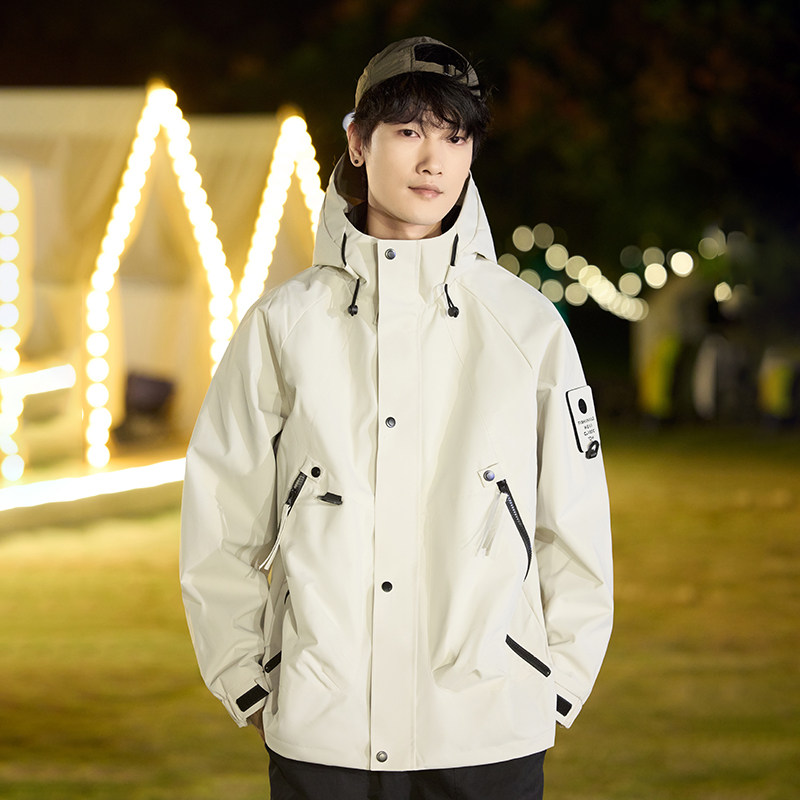 欧启冲锋衣外套男青少年男生