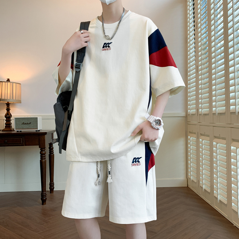 青少年短袖春夏季宽松休闲套装