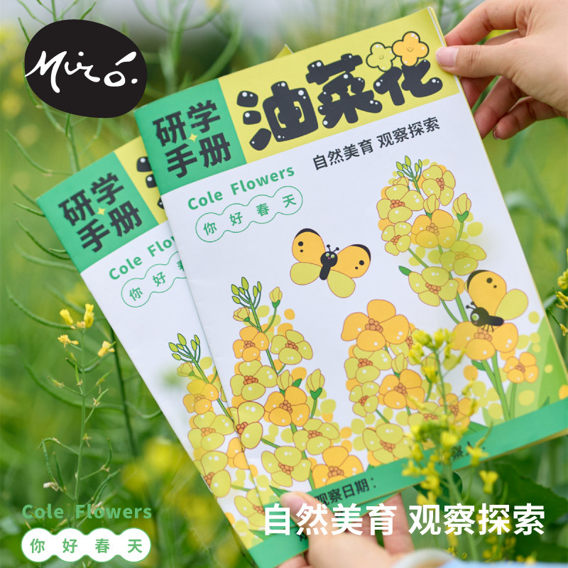 户外春天油菜花研学手册手工diy儿童制作材料包幼儿园自然美育