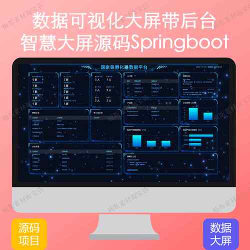 数据大屏 springboot数据可视化智慧园区后台维护统计echarts图表