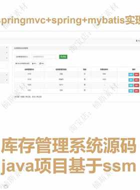ssm仓库库存管理系统javaweb项目源码mysql数据库wms