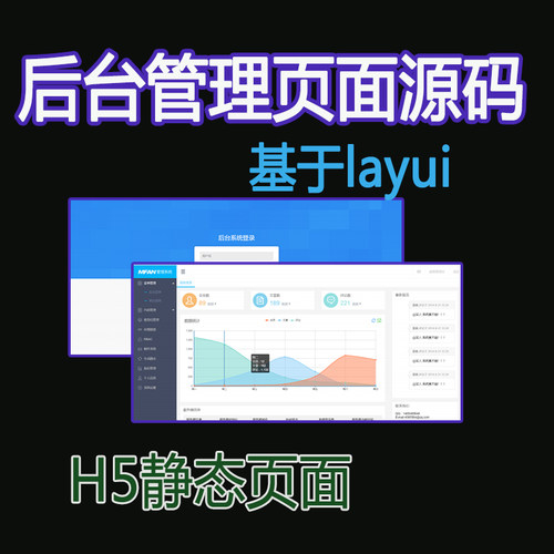 后台管理系统模板h5静态页面源码html5代码ui界面素材基于layui