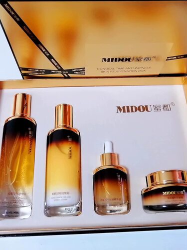 蜜都抗皱焕肤抵御初老细腻透亮嫩化妆肤护品提拉紧致四件套盒正品