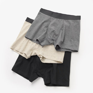 质简四内透干爽裤 弹舒适男士 绵角 气底有大码 平裤 纯色棉约角裤