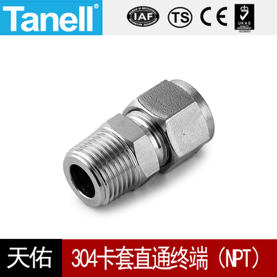 TANELL卡套直通终端NPT