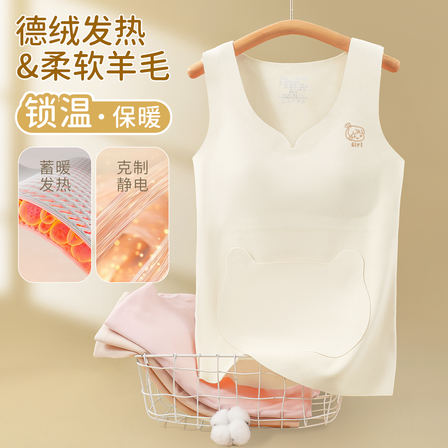 初高中少女文胸背心一体无痕内穿