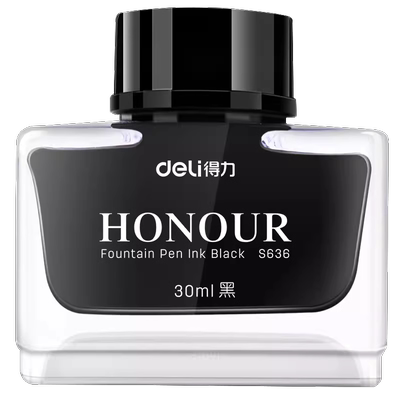 得力非碳素钢笔墨水黑色