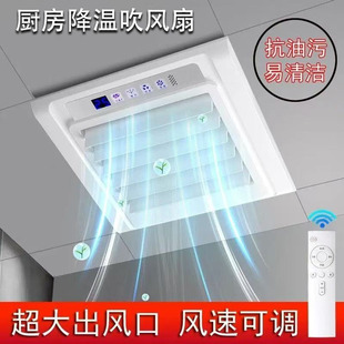 静音智能凉霸厨房嵌入式二合一空调型集成吊顶换气冷霸风扇冷风机
