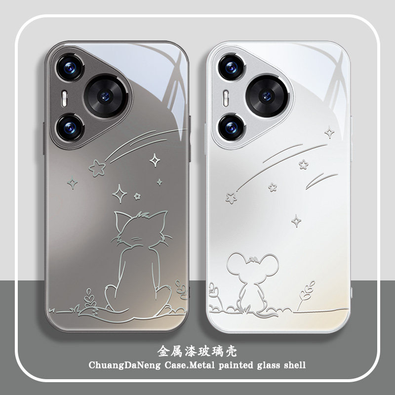 猫和老鼠适用华为pura70手机壳情侣mate80新款p60简约p50汤姆杰瑞nova15小众14男女13一对荣耀500玻璃400pro,3C数码配件,手机保护套/壳,淘宝优惠券,粉丝福利购,淘宝优惠卷