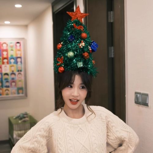 头顶圣诞树材料包装饰diy帽子