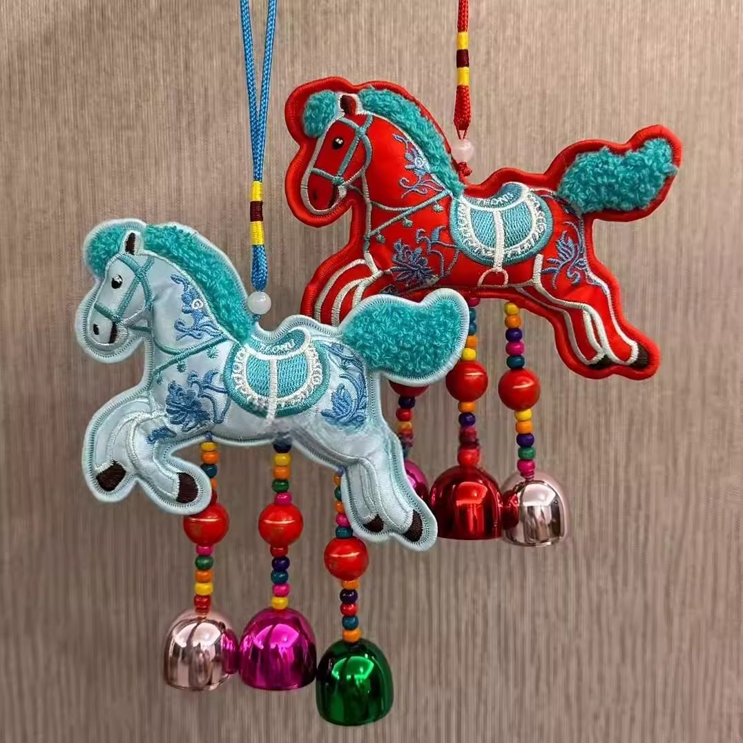 国风小马挂件马年装饰生肖马铃铛