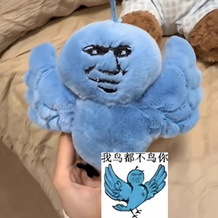 我鸟都不鸟你玩偶网红爆款趣味毛绒玩具抽象表情包小鸟玩偶可录音