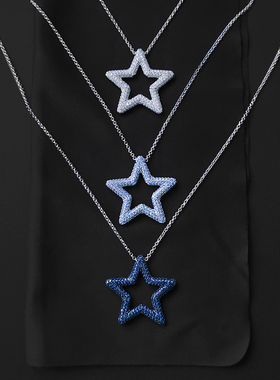 欧若风五角星项链女星星链坠