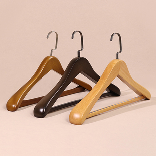 五星级酒店专用衣架裤 架民宿客房榉木衣服撑子挂衣服用实木质批发