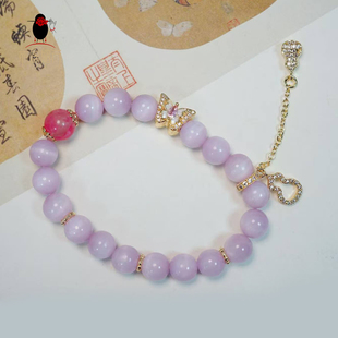 衣锦媚行女款百搭款紫锂辉珠串单圈手串高级感气质手串轻奢小众