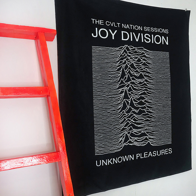 joy division快乐分裂摇滚乐队唱片挂布脉冲酒吧琴行装饰背景布