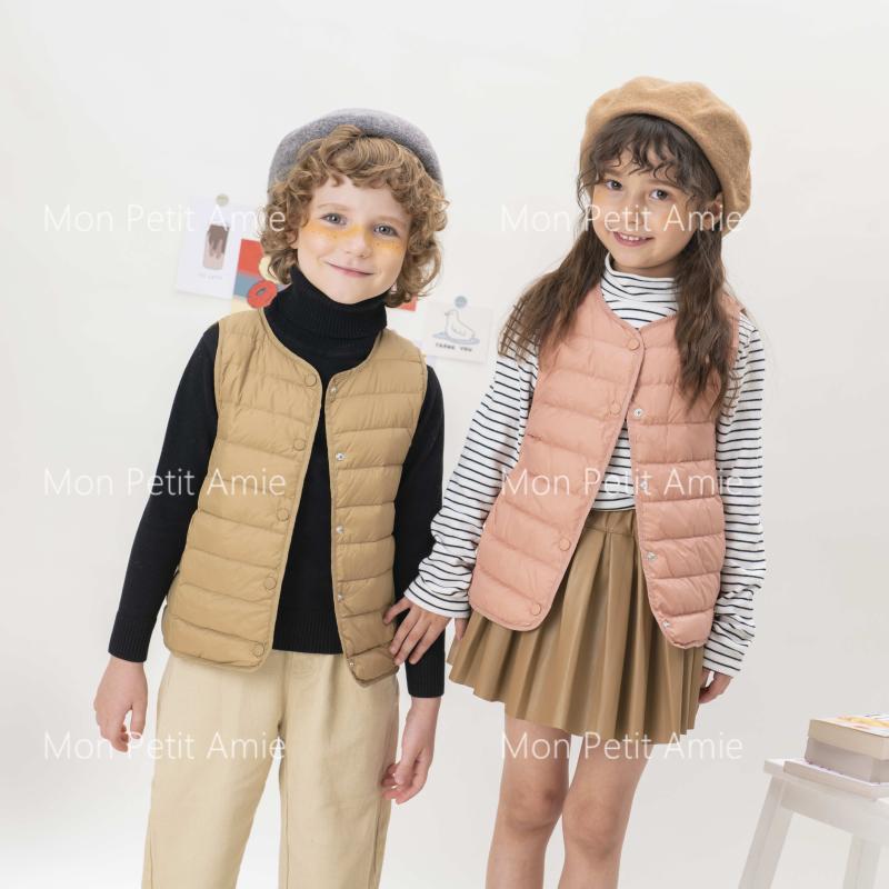 史努比90白鸭绒儿童内胆羽绒马甲